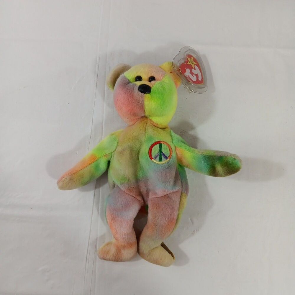 Ty Peace Tie Dye Bear 1996